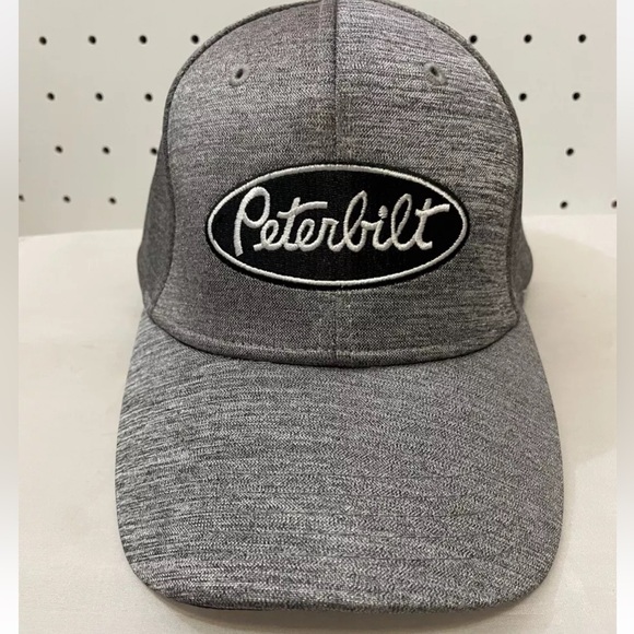 Peterbilt Other - Peterbilt Gray Hat Chambray Fitted Trucker Cap New 24.00
